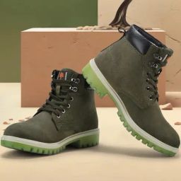 Woodland Men's Olive Derby Boots-image-38