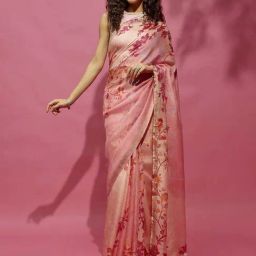 Navyasa By Liva Pink Printed Saree-image-76