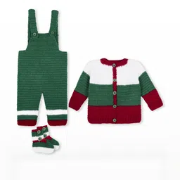 deva creation Red Self Design Pure Wool Clothing Set-picture-47