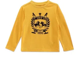 U.S. Polo Assn. Kids Yellow Cotton Printed Full Sleeves T-Shirt-picture-11