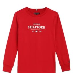 TOMMY HILFIGER Medium Red Solid Regular T-Shirt-49