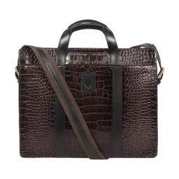 Hidesign EOSS Dark Brown Animal Effect Large Leather Briefcase-image-80