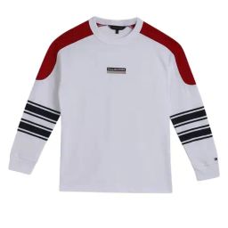 TOMMY HILFIGER White Colorblock Solid Archive T-Shirt-image-72