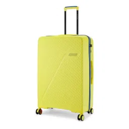 Nasher Miles Yellow Striped Large Hard Cabin Trolley Bag-picture-7