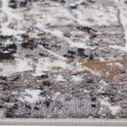 Obsessions Cream & Brown Abstract Polypropylene And Polyester Carpet - Large image 3