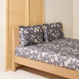 Westside Home Dusty Blue BotanicalDouble Bed Flat Sheet and Pillowcase Set-image-63