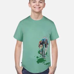 Gini & Jony Kids Sea Green Printed T-Shirt-image-92