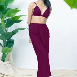 Erotissch Purple Beachwear Co-Ord Set-picture-35