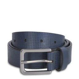 United Colors of Benetton Stetson Navy Leather Textured Waist Belt-image-71