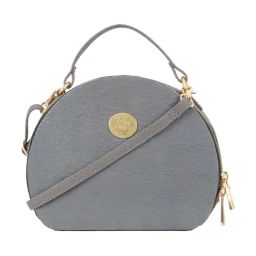 Baggit Grey Textured Extra Small Bowling Bag-2