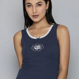 Levi's Blue Printed Tank Top-image-52