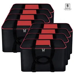 Fashion Throw Red & Black 8 Pieces Reusable Handbag Organisers-8