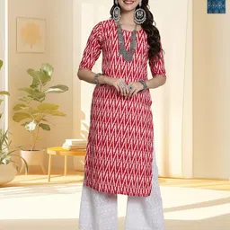 HERE&NOW Women Pack of 2 Ethnic Motifs Printed Daily Straight Kurtas-19
