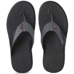 Puma Men's Galaxy Comfort V2 IDP Grey & Black Flip Flops-44