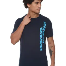 Asics Navy Regular Fit Printed Sports T-Shirt-image-95
