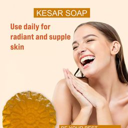 GROOVY Set Of 4 Skin Lightening Kesar Soap - 100 g Each image 3