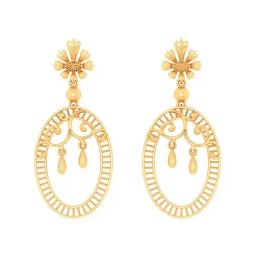 P.C. Chandra Jewellers 14k Gold Enticing Design With Immaculate Details Dangler Earrings-image-30