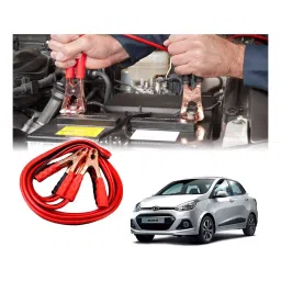 Auto Pearl 2.29 m (7.5 Ft) 500 A Heavy Duty Booster Anti Tangle Battery Jumper Cable for Xcent (Pack of 2)-87
