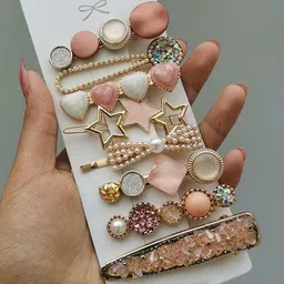 Blubby Unisex Set Of 8 Korean Style Hair Pins-69