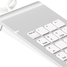 SANOXY Aluminum Finish USB Numeric Keypad Keyboard Extension Compatible for iMac, MacBooks PCs and Laptops image 1