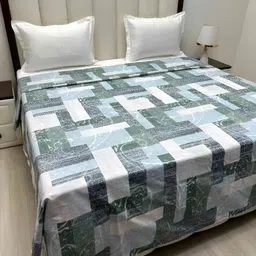 Pure Decor Blue & Green Printed Cotton King Size2.2 cm x 2.4 cm-picture-41