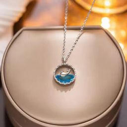Fashion Frill Silver-Plated Circular Pendants with Chains-image-85