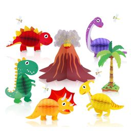 AMFIN Dinosaur Theme Birthday Decorations / Volcano Theme / Honeycomb Paper Decoration / Birthday Kids Party Supplies / Animal Party Theme - Pack of 7-image-19
