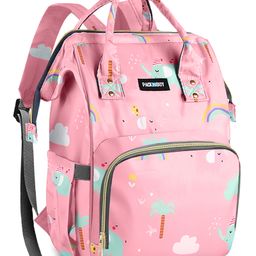 PACKNBUY Diaper Bag Backpack Elephant Print - Light Pink-image-63