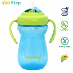 1st Step Twin Handle Sipper Cup With Straw Blue - 360 ml-27