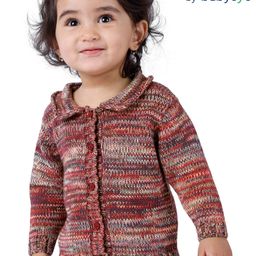 Babyoye Eco Conscious 100% Cotton Solid Full Sleeves Sweaters - Wine-image-122