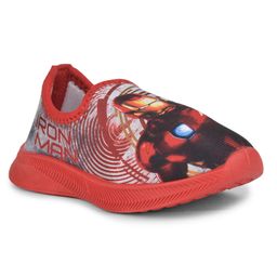Toothless Marvel Avengers Featuring Iron Man Printed Slip On Lycra Shoes - Red-image-63
