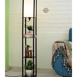 Crosscut Tower Floor Lamp (Cotton White)-12