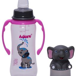 Adore Yeah! Character Hood Soft Spout sipper with Twin Handle 250ml-Elephant-40