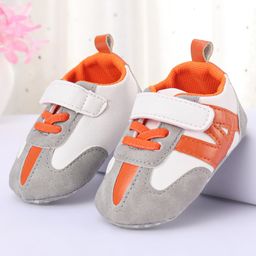 Cute Walk by Babyhug Booties with Velcro Closure - Orange & Grey-image-6