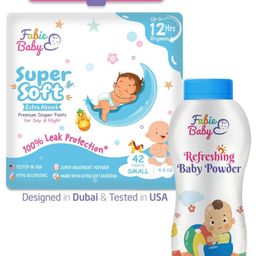 Fabie Baby Small Diaper 42pcs with 50g Baby Powder-image-20
