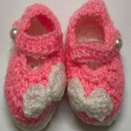 Knits & Knots Handmade Bow Designed Strap Booties - Pink-image-30