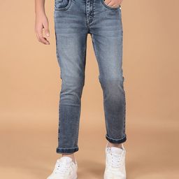 CRIMSOUNE CLUB Cotton WashedJeans - Blue-picture-34