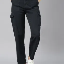 ZHEIA Women Relaxed Fit High-Rise Low Distress Jeans-picture-36