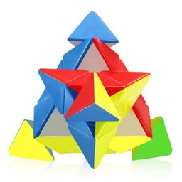 VGRASSP High Speed and Stability Pyraminx Stickerless Triangle Cube Puzzle - Multicolour image 2