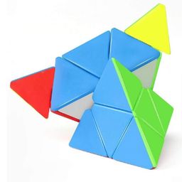 VGRASSP High Speed and Stability Pyraminx Stickerless Triangle Cube Puzzle - Multicolour image 3