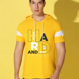 WOOSTRO Men Typography Printed Hooded Slim Fit T-shirt-picture-37