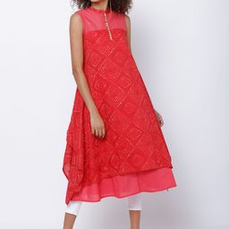 Vishudh Women Coral Printed A-Line Kurta-picture-50