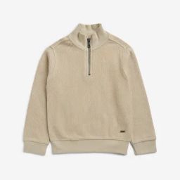 HOP Kids by Westside Beige Self-Textured Cotton Sweatshirt-image-90