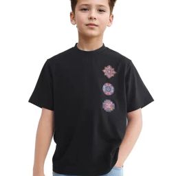 Rare Ones Boys Black Cotton Blend Applique T-Shirt-picture-8