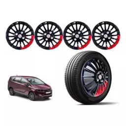 Auto Pearl 381 mm(15 Inch) (4 Pcs) BR33 Press Type Fitting Car Wheel Hubcaps For Mahindra Marazzo M2 8Str Diesel-image-45