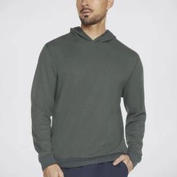 Skechers Green Comfort Fit Striped Hooded Sweatshirt-picture-28