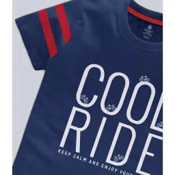Codez Kids Rust & Navy Printed T-Shirt (Pack Of 2) image 3