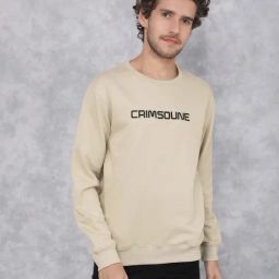 Crimsoune Club Beige Regular Fit Printed Sweatshirt-image-98