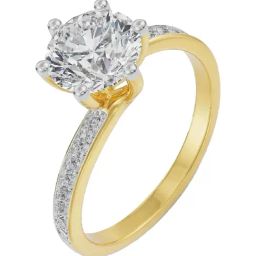 Emori 14k Yellow Gold & Diamond Twisted Solitaire Ring-image-52