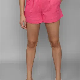 Allen Solly Pink Cotton Regular Fit Shorts-image-60